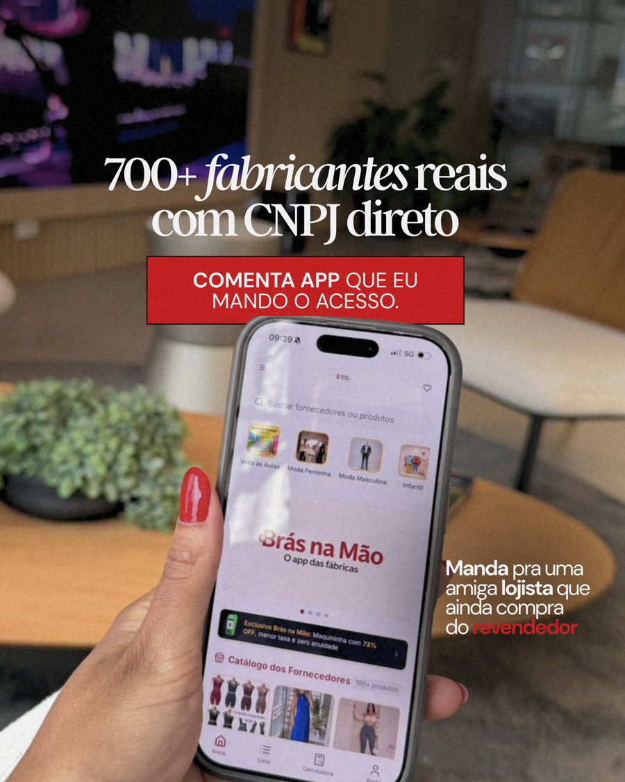 Post do App Brás na Mão