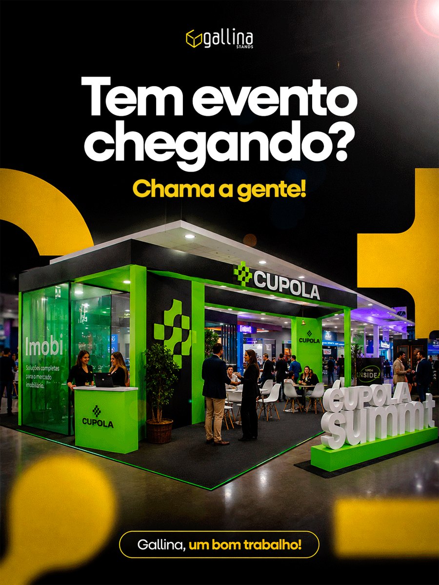 Stand de feira montado pela Gallina