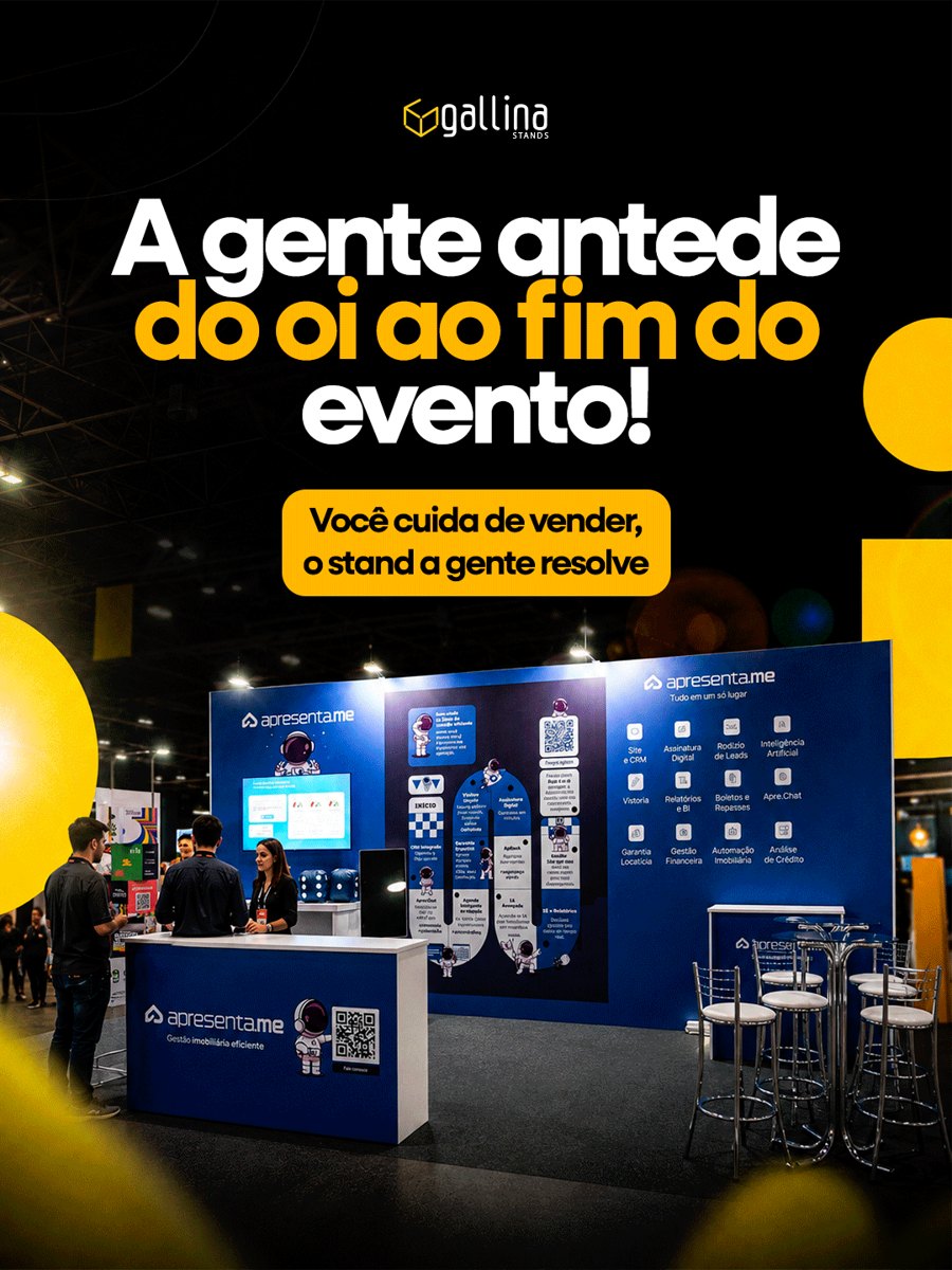 Stand de evento montado pela Gallina